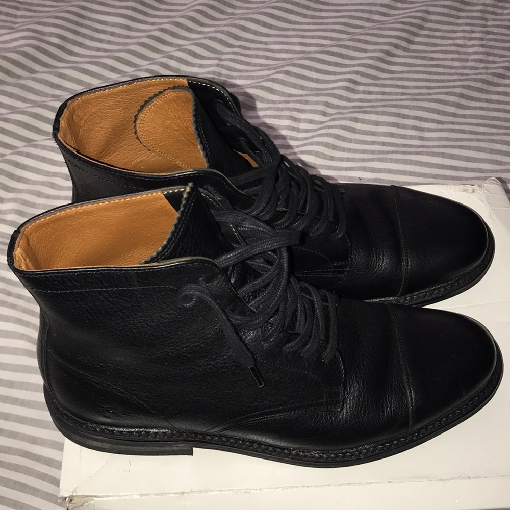 Used Frye Seth leather lace-up boot